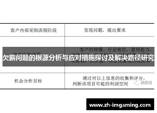 欠薪问题的根源分析与应对措施探讨及解决路径研究
